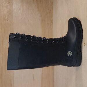 Timberland 14-inch Premium Waterproof Tall Lace Up Boots In Black